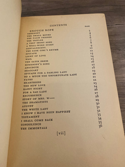 Not So Deep As A Well by Dorothy Parker