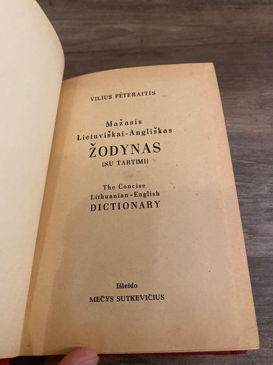 Lithuanian English Dictionary