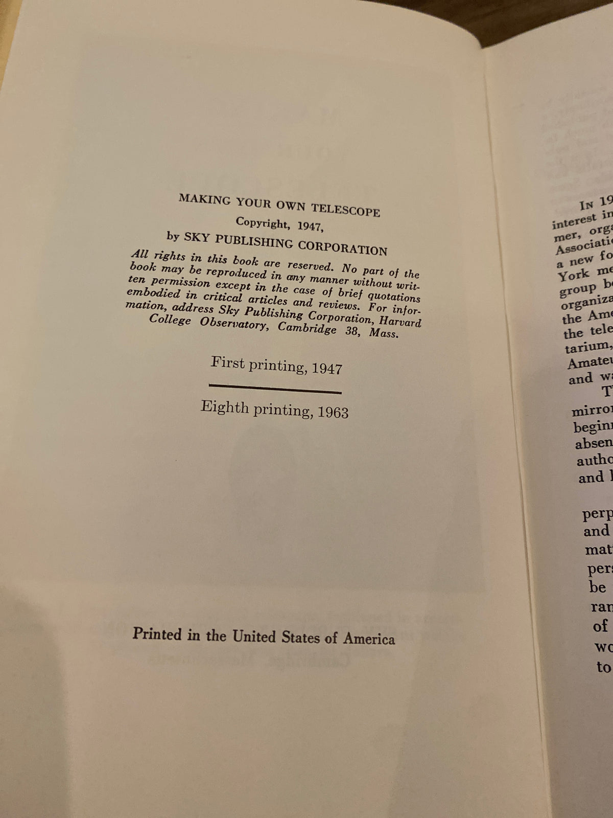 Making Your Own Telescope by Allyn J. Thompson