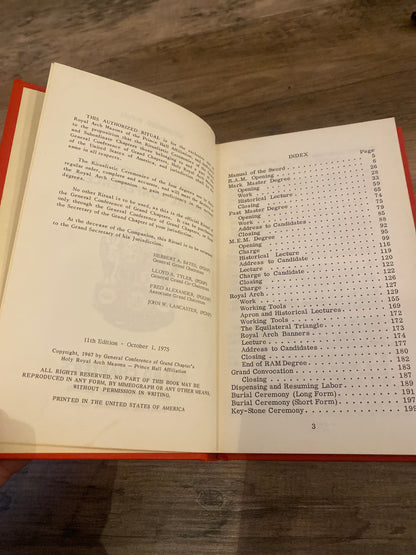 Authorized Ritual for the Capitular Degrees by General Conference of Grand Chapters