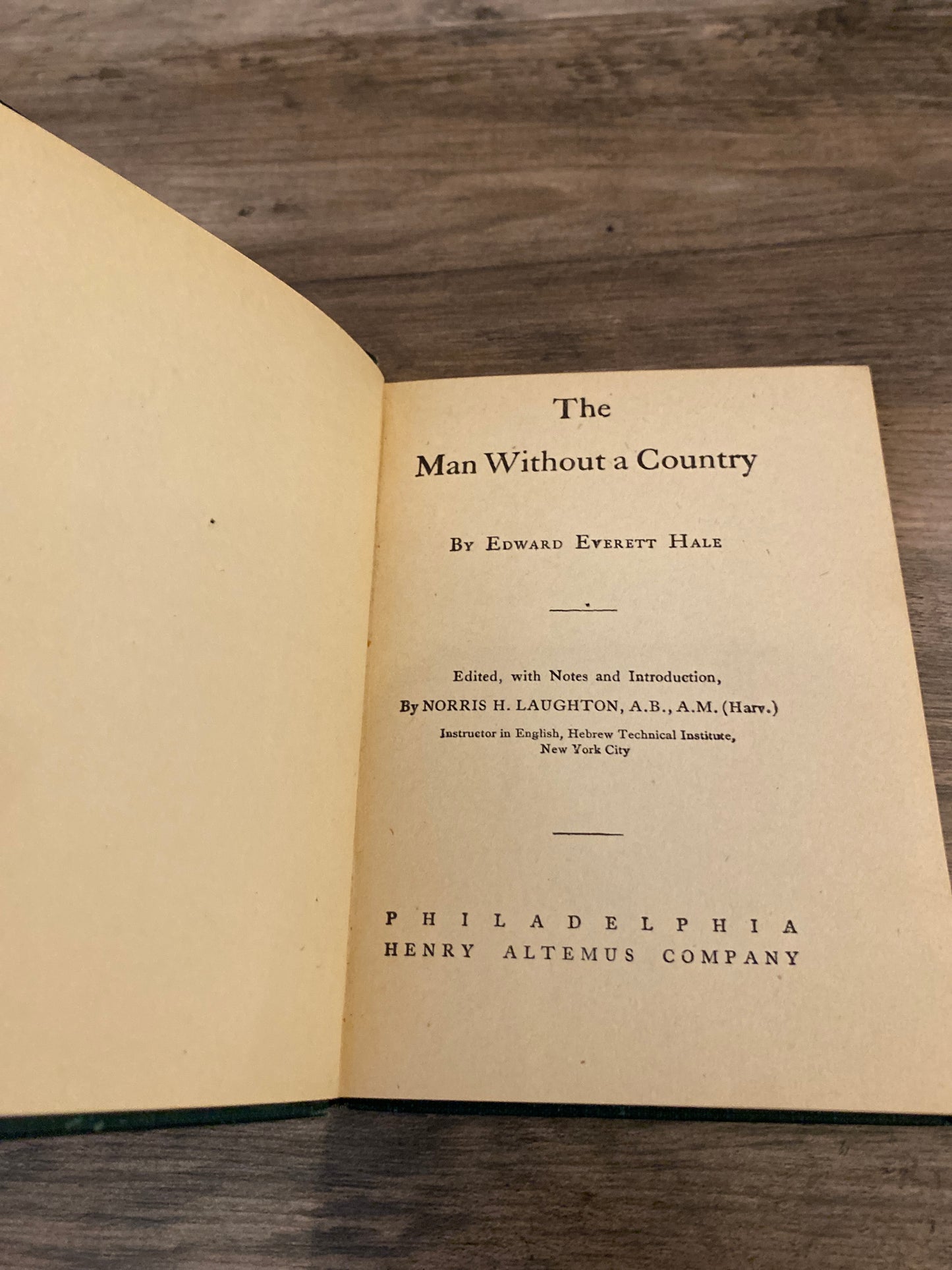 The Man Without A Country by Edward Everett Hale