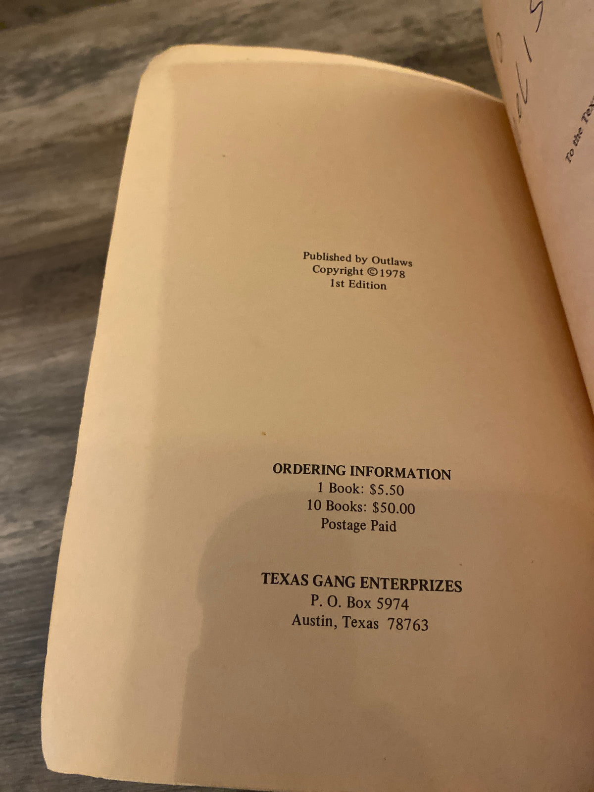 Tales From The Texas Gang by Bill Blackolive Signed