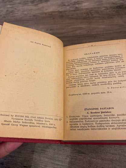Lithuanian English Dictionary