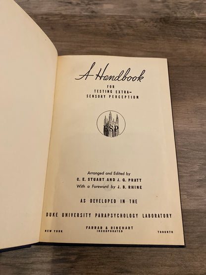 A Handbook For Testing Extra-Sensory Perception by C.E. Stuart