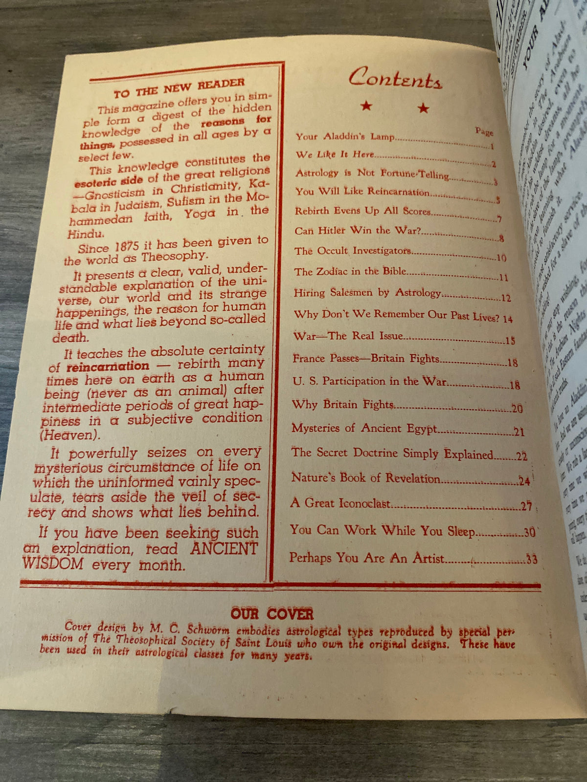 Ancient Wisdom by The Theosophical Society Of Saint Louis Vol. I, No. 1-4