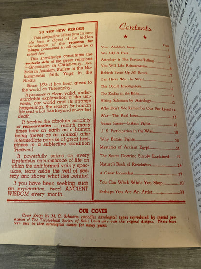 Ancient Wisdom by The Theosophical Society Of Saint Louis Vol. I, No. 1-4
