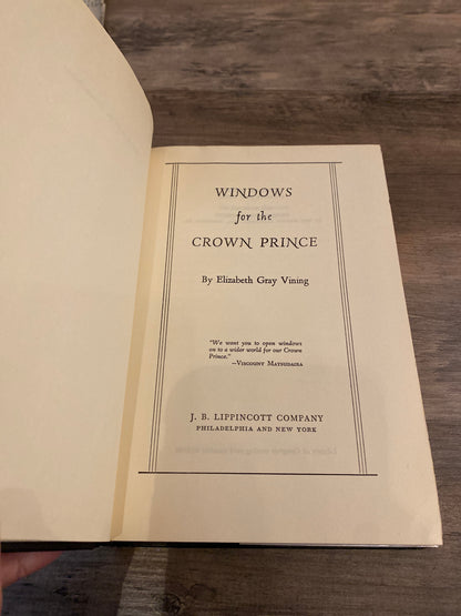 Windows for the Crown Prince by Elizabeth Gray Vining
