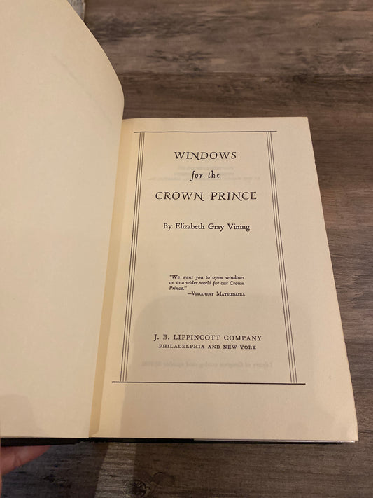 Windows for the Crown Prince by Elizabeth Gray Vining