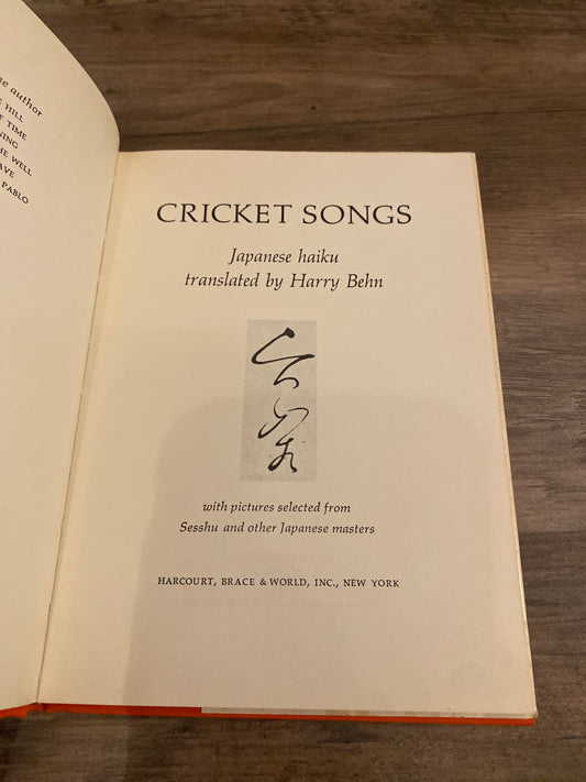 Cricket Songs translated by Harry Behn
