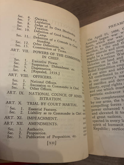 Constitution and Rules and Regulations of the United Spanish War Veterans