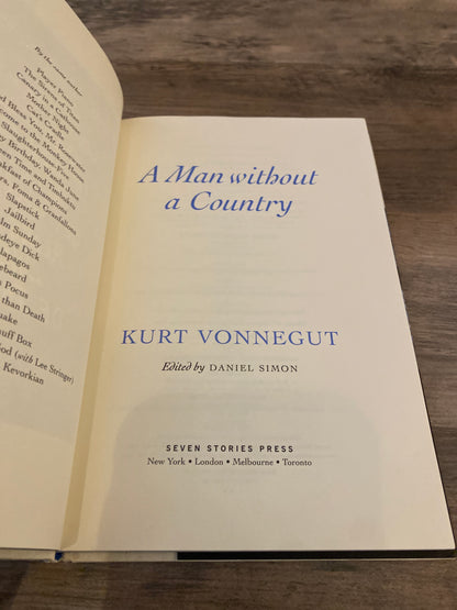 A Man Without A Country by Kurt Vonnegut Signed