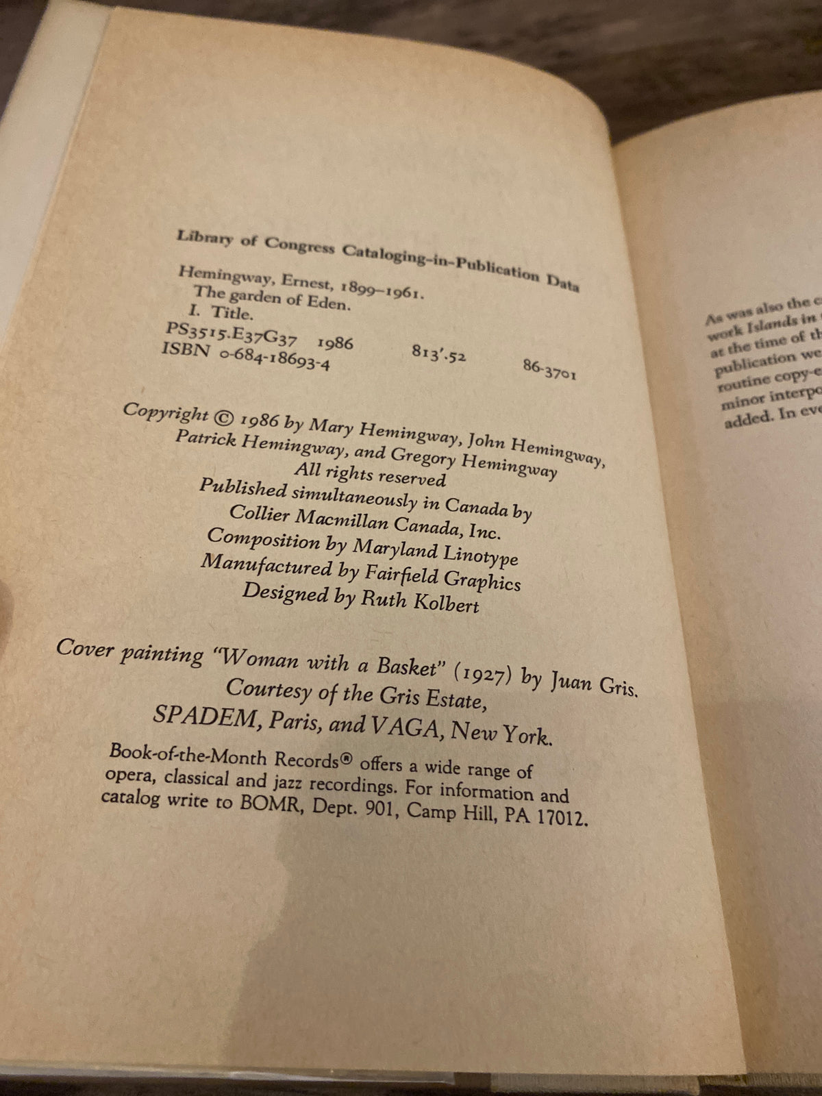 The Garden of Eden by Ernest Hemingway