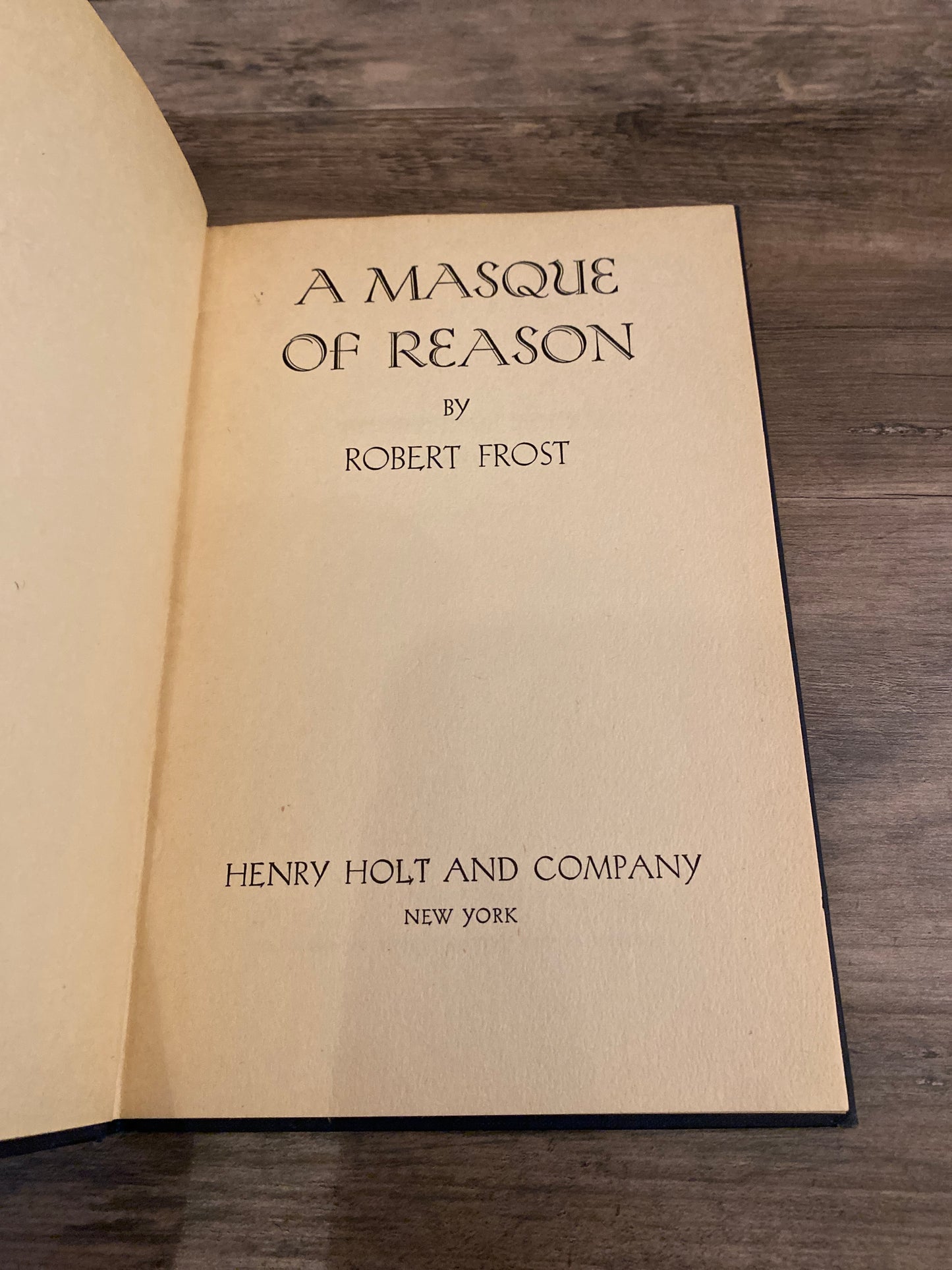 A Masque of Reason by Robert Frost