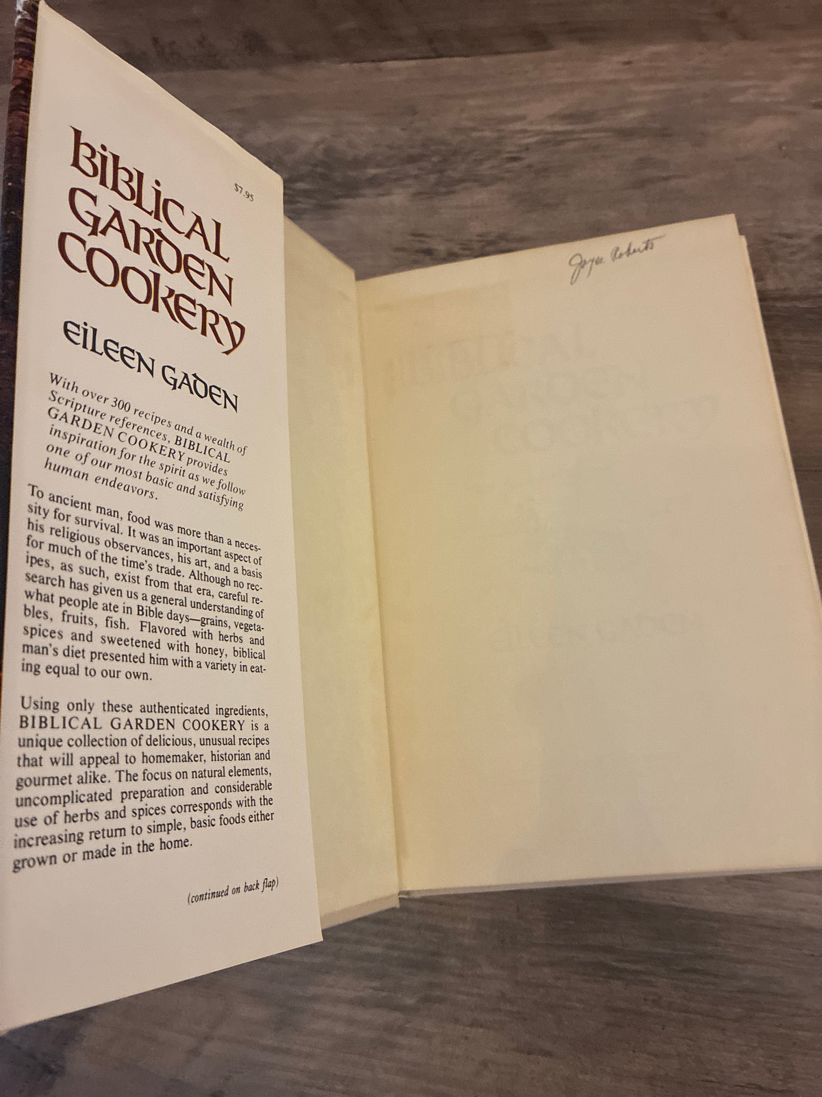 Biblical Garden Cookery by Eileen Gaden