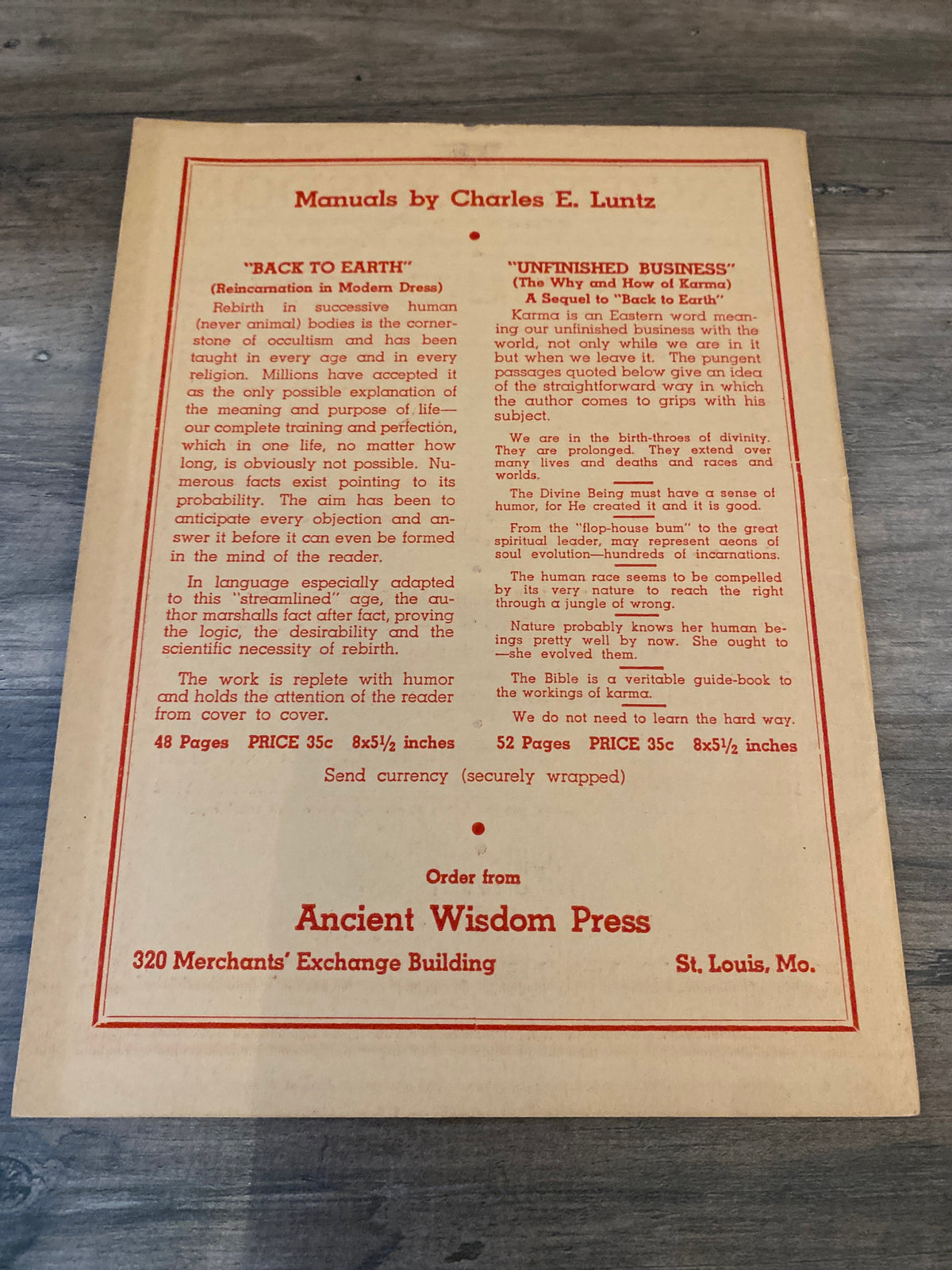 Ancient Wisdom by The Theosophical Society Of Saint Louis Vol. I, No. 1-4