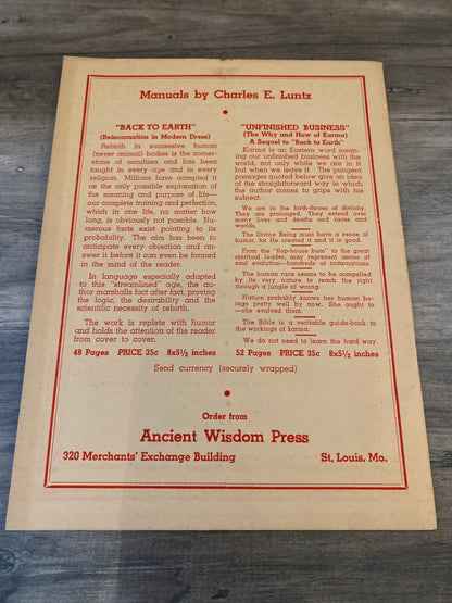 Ancient Wisdom by The Theosophical Society Of Saint Louis Vol. I, No. 1-4
