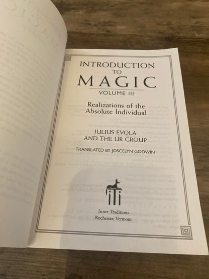 Introduction to Magic Vol. III by Julius Evola