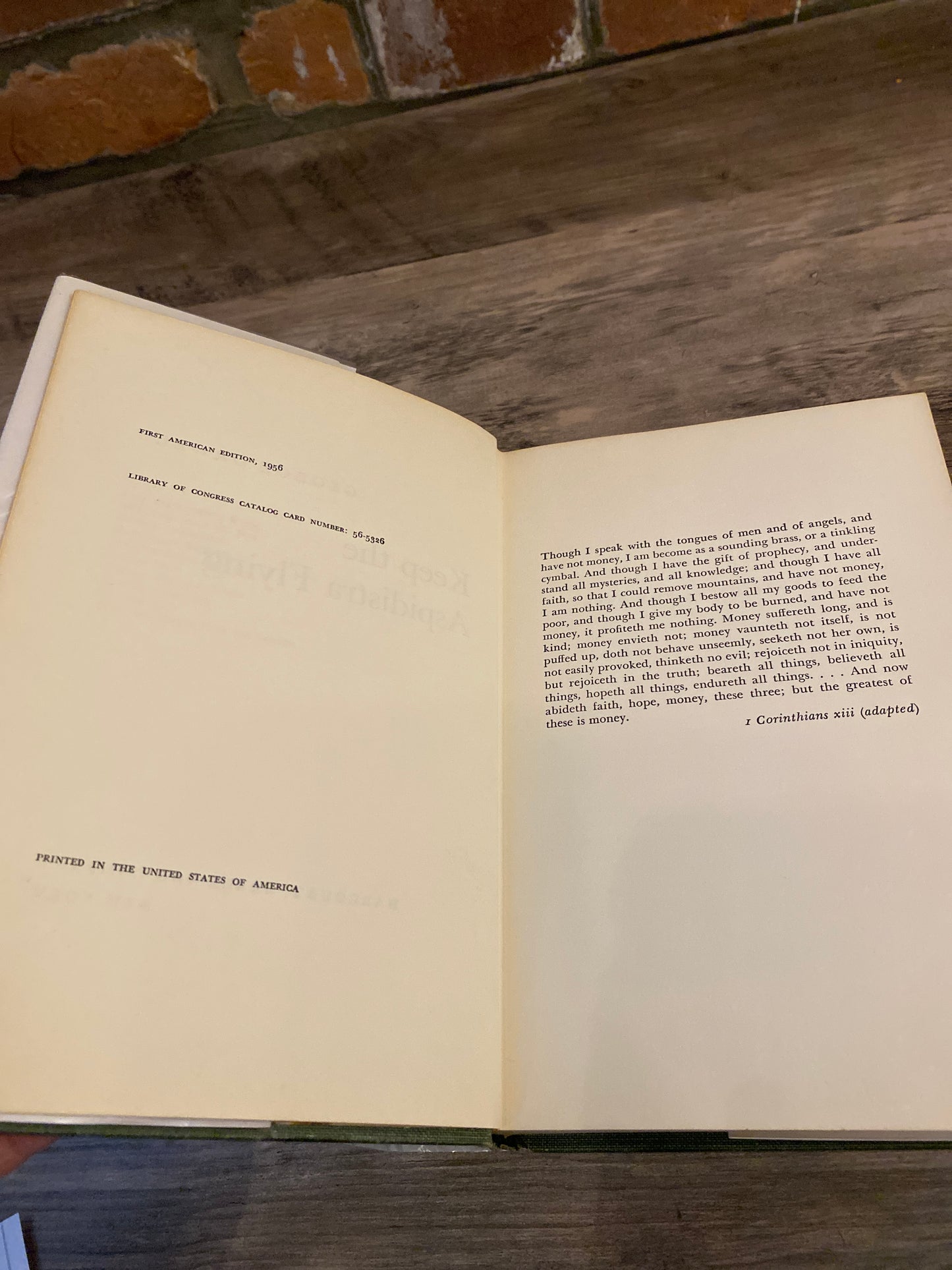 Keep the Aspidistra Flying by George Orwell