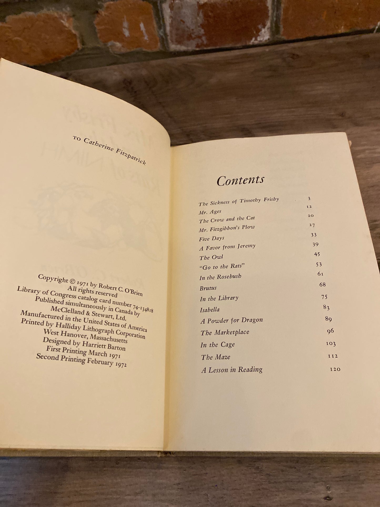 Mrs. Frisby and the Rats of Nimh by Robert C. O’Brien