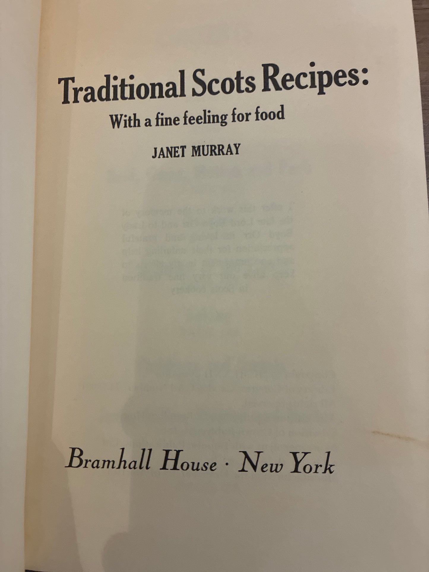 Traditional Scots Recipes by Janet Murray