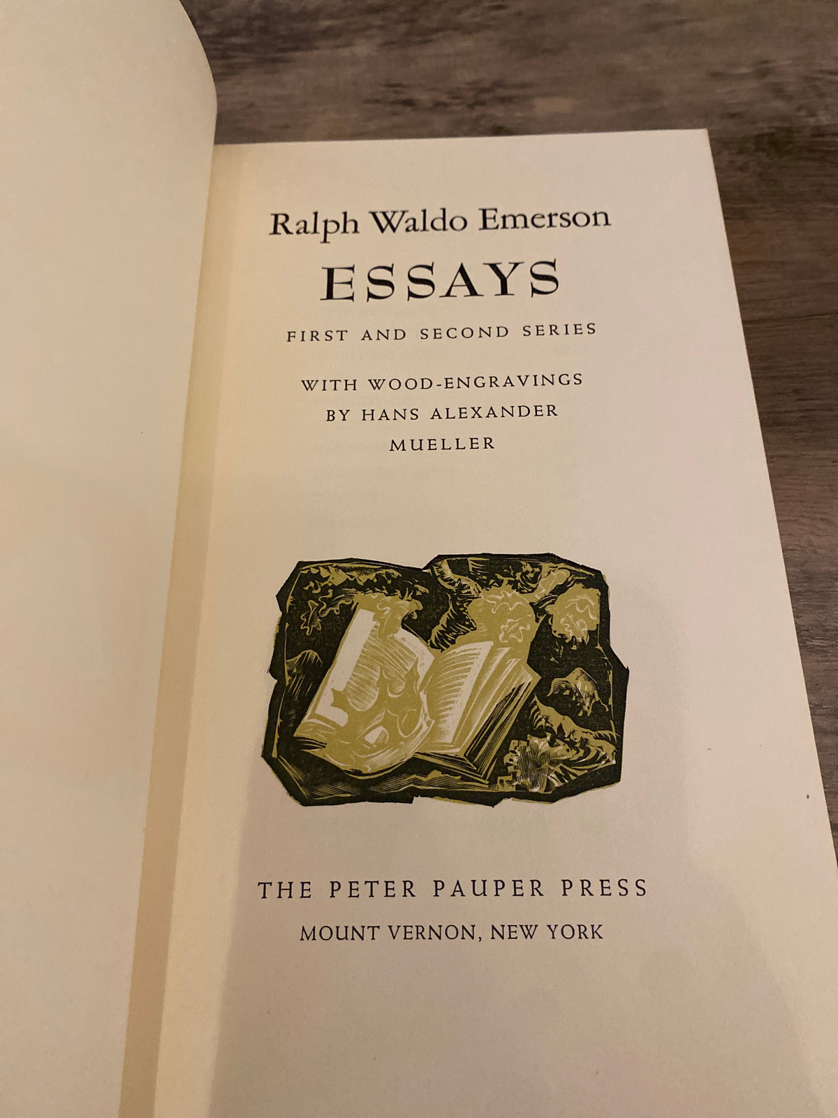 R. Waldo Emerson Essays First And Second Series