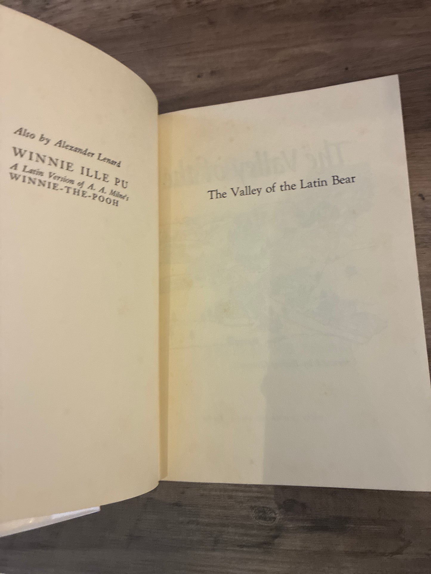 The Valley of the Latin Bear by Alexander Lenard