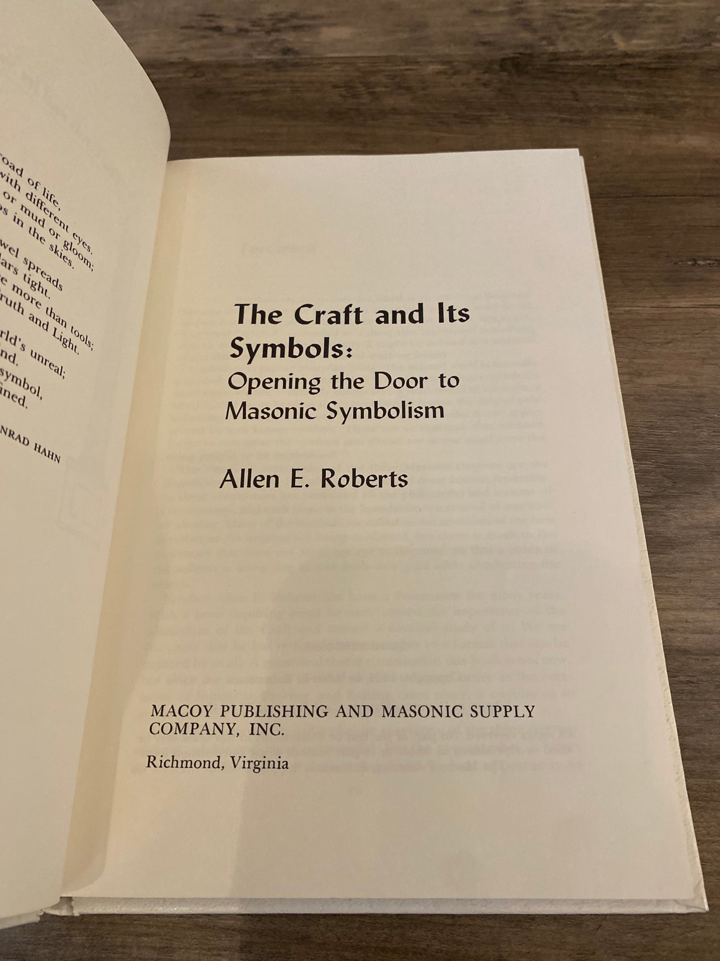 The Craft And Its Symbols by Allen E. Roberts