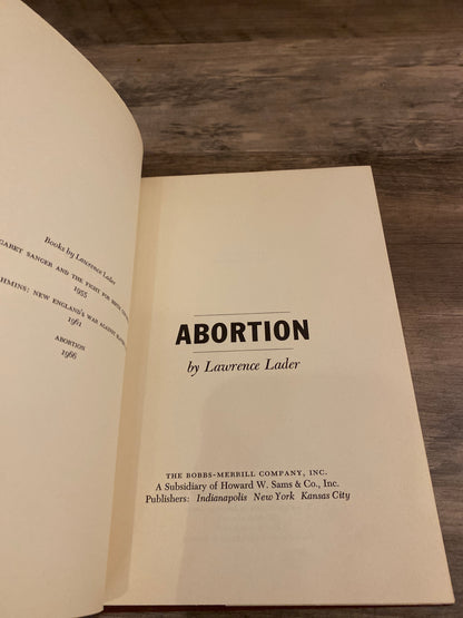 Abortion by Lawrence Lader