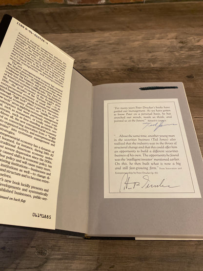 Innovation And Entrepreneurship by Peter F. Drucker, Signed