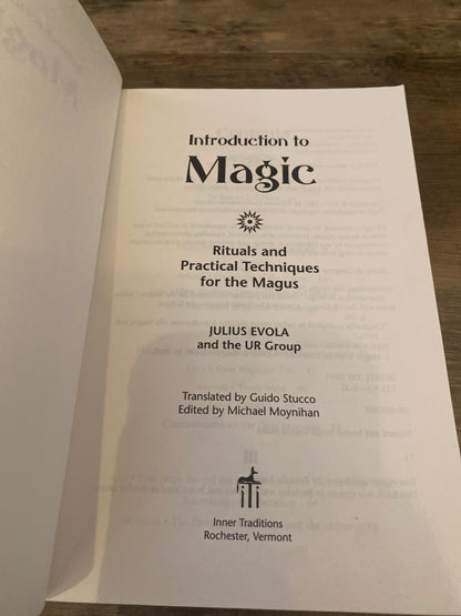 Introduction to Magic Vol. I by Julius Evola