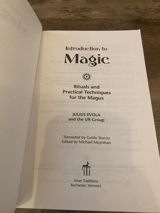 Introduction to Magic Vol. I by Julius Evola