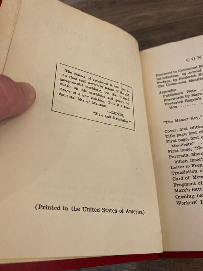 The Communist Manifesto by Karl Marx and Frederick Engels
