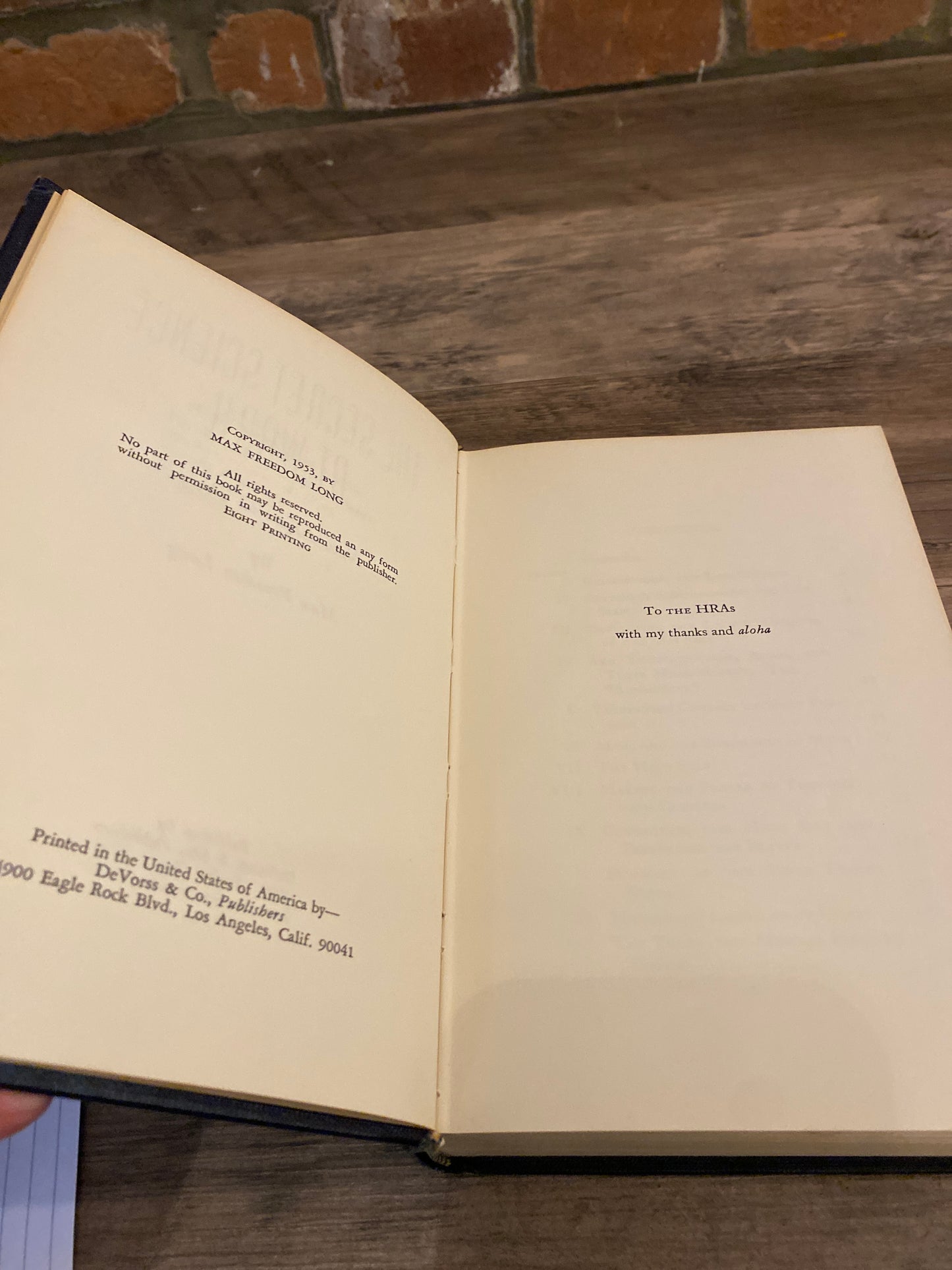 The Secret Science At Work by Max Freedom Long