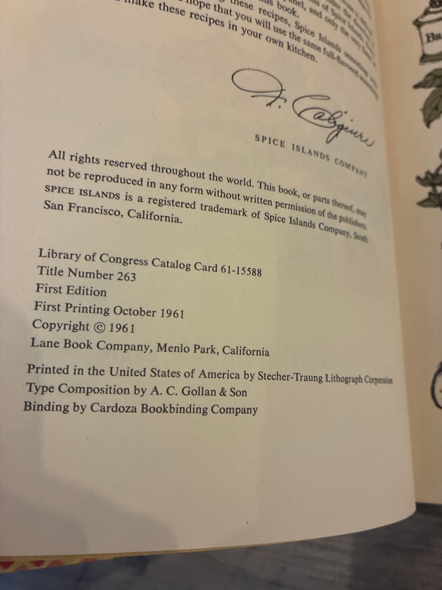 The Spice Islands Cook Book