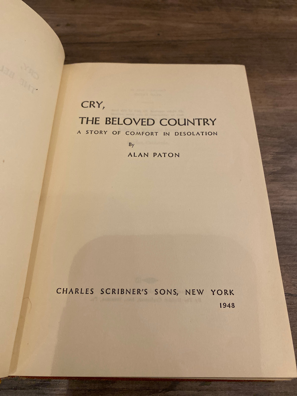 Cry, The Beloved Country by Alan Paton