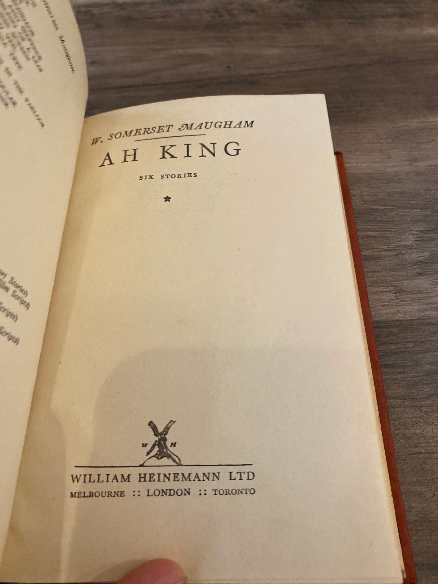 Ah King by W. Somerset Maugham